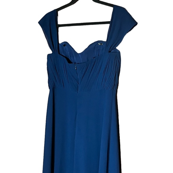 JARLO NAVY FLORENCE OFF SHOULDER GOWN VERY GOOD CONDITION (12) - Picture 8 of 12